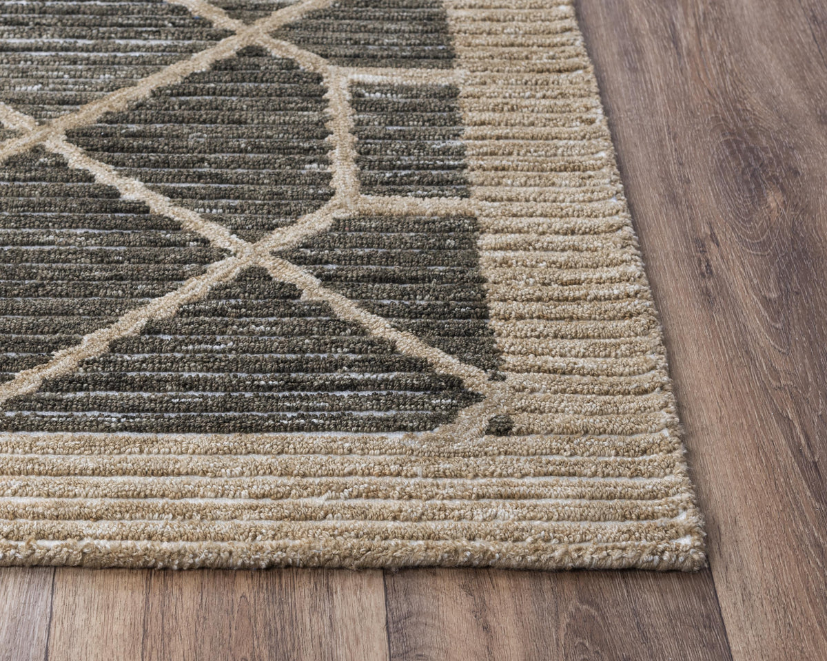 LOOMLAN Dagh 5x7 Indoor Outdoor Brown Patio Rug