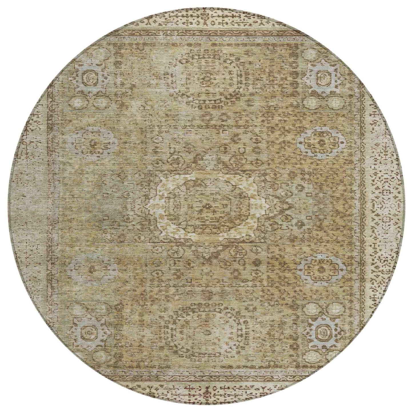 Irias Brown Washable Indoor-Outdoor Rug