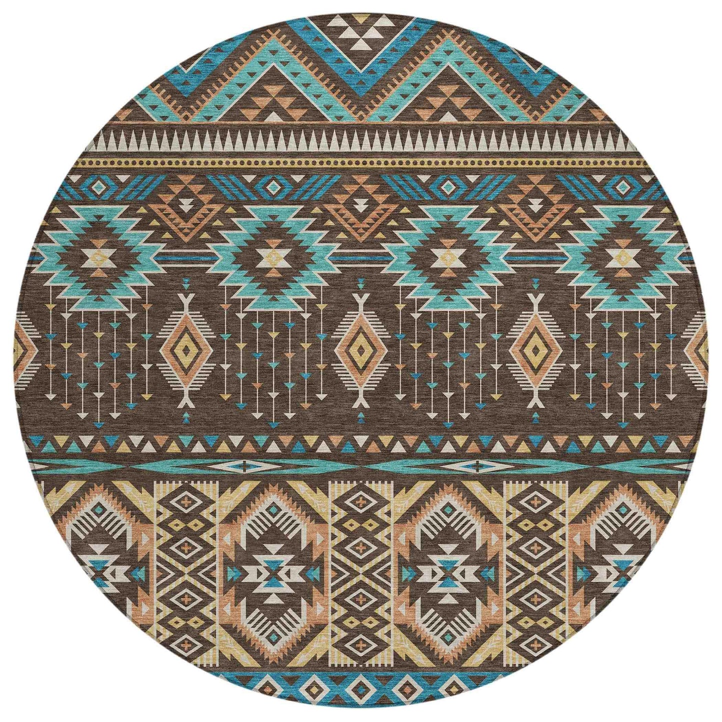 Addison Rugs Taelien Brown Washable Indoor-Outdoor Rug