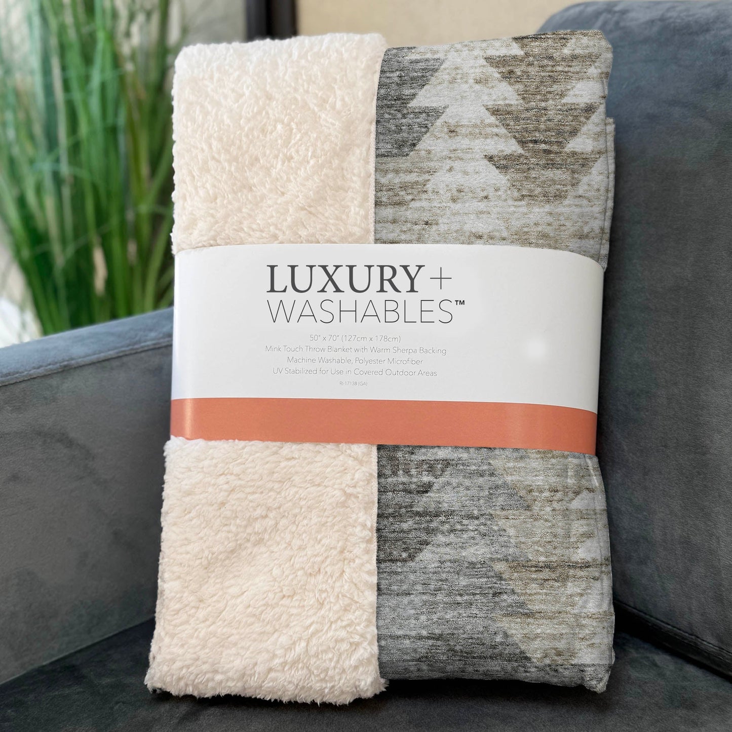Addison Rugs Angled Checks Taupe Washable Indoor-Outdoor Rug