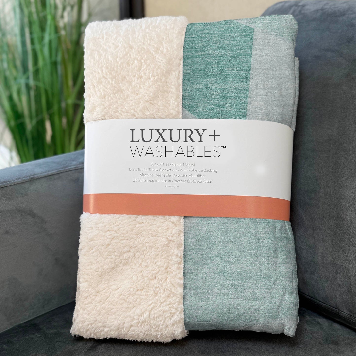 Addison Rugs Gentle Waves Teal Washable Indoor-Outdoor Rug
