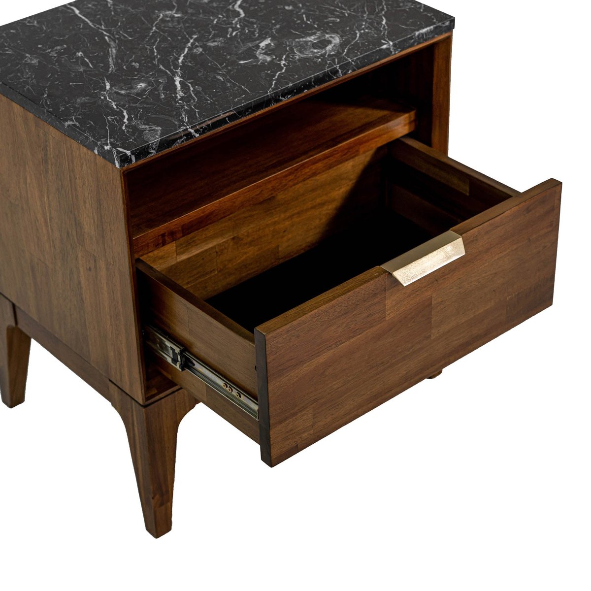 LH Home Allure One Drawer Wood Nightstand