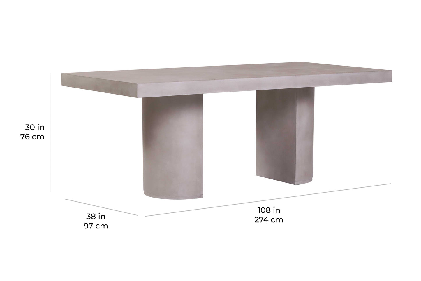 Andoo Dining Table - Slate Gray Outdoor Dining Table-Outdoor Dining Tables-Seasonal Living-Sideboards and Things