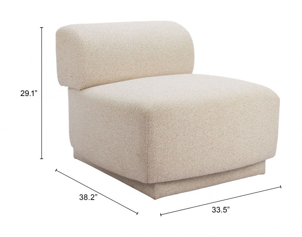 Zuo Modern Anese Textured Fabric Club Chair