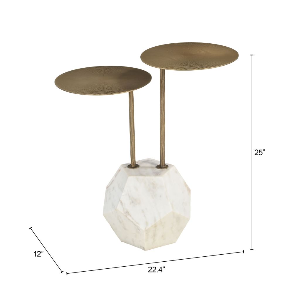 Zuo Modern Anten Marble Base Nesting Side Table