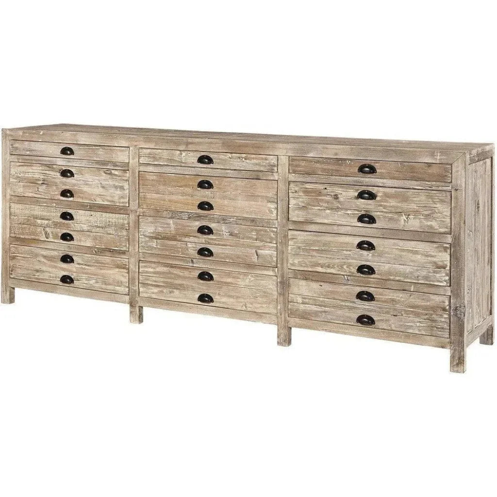 Furniture Classics Apothecary Twelve Drawers Wood Dresser