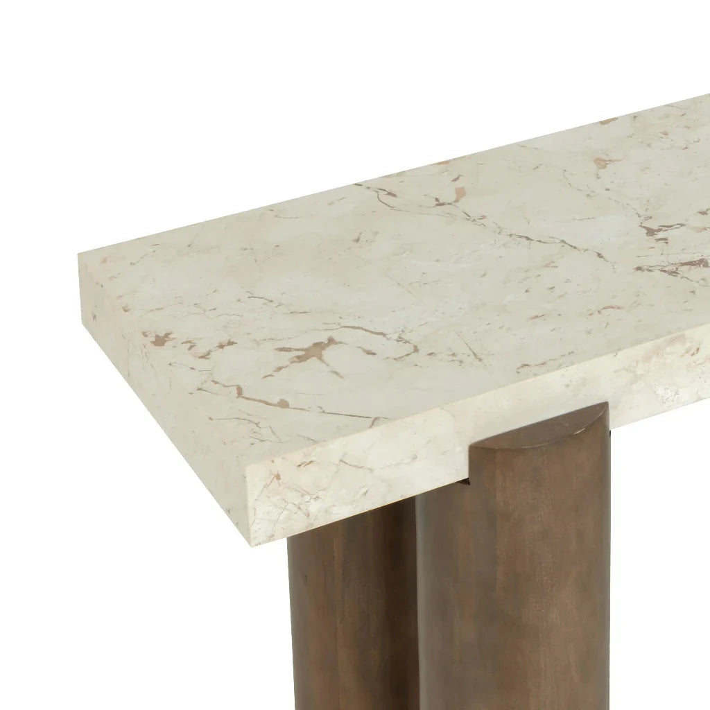 SUNPAN Ardi Marble Topped Rectangular Console Table