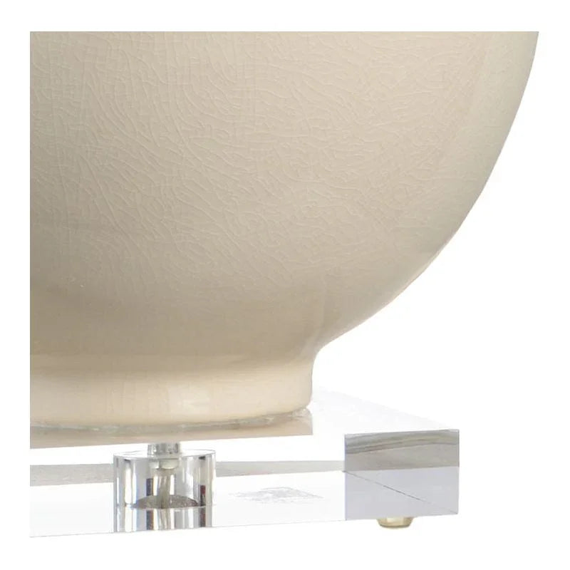 Chelsea House Astor Vase Cream Glazed Ceramic Body Table Lamp