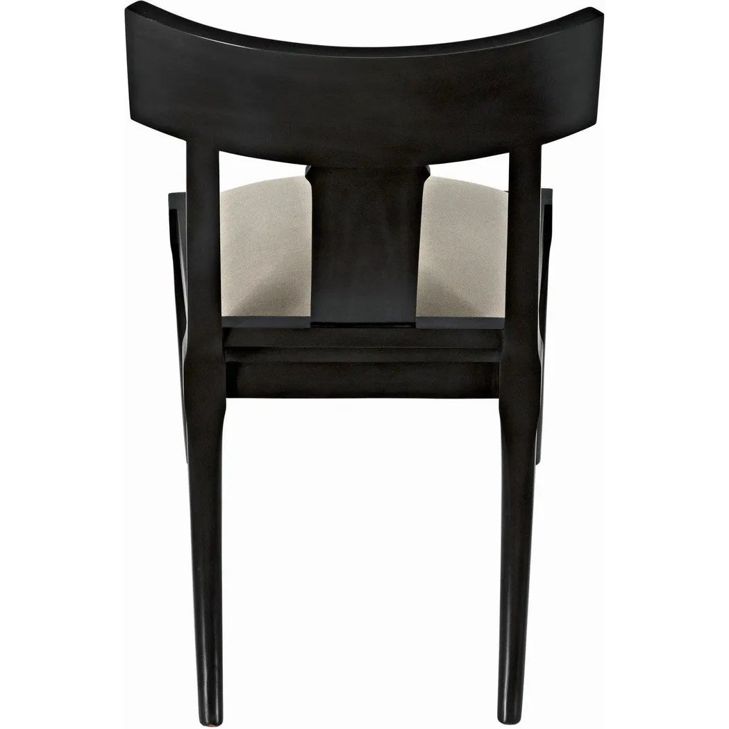 Athena Wood Black Armless Side Chair