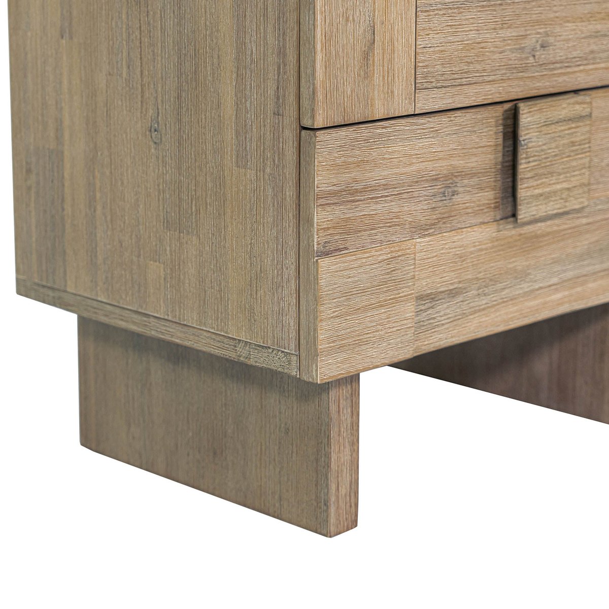 LH Home Atlantis Two Drawers Wood Nightstand
