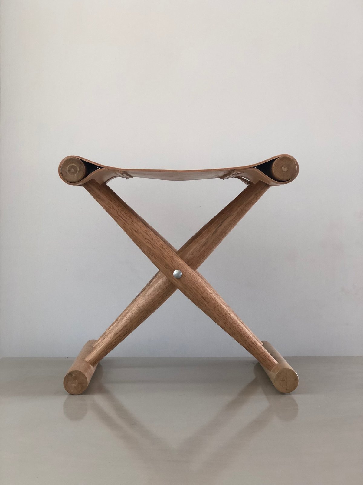 Peninsula Home Polo X Shape Leather Stool