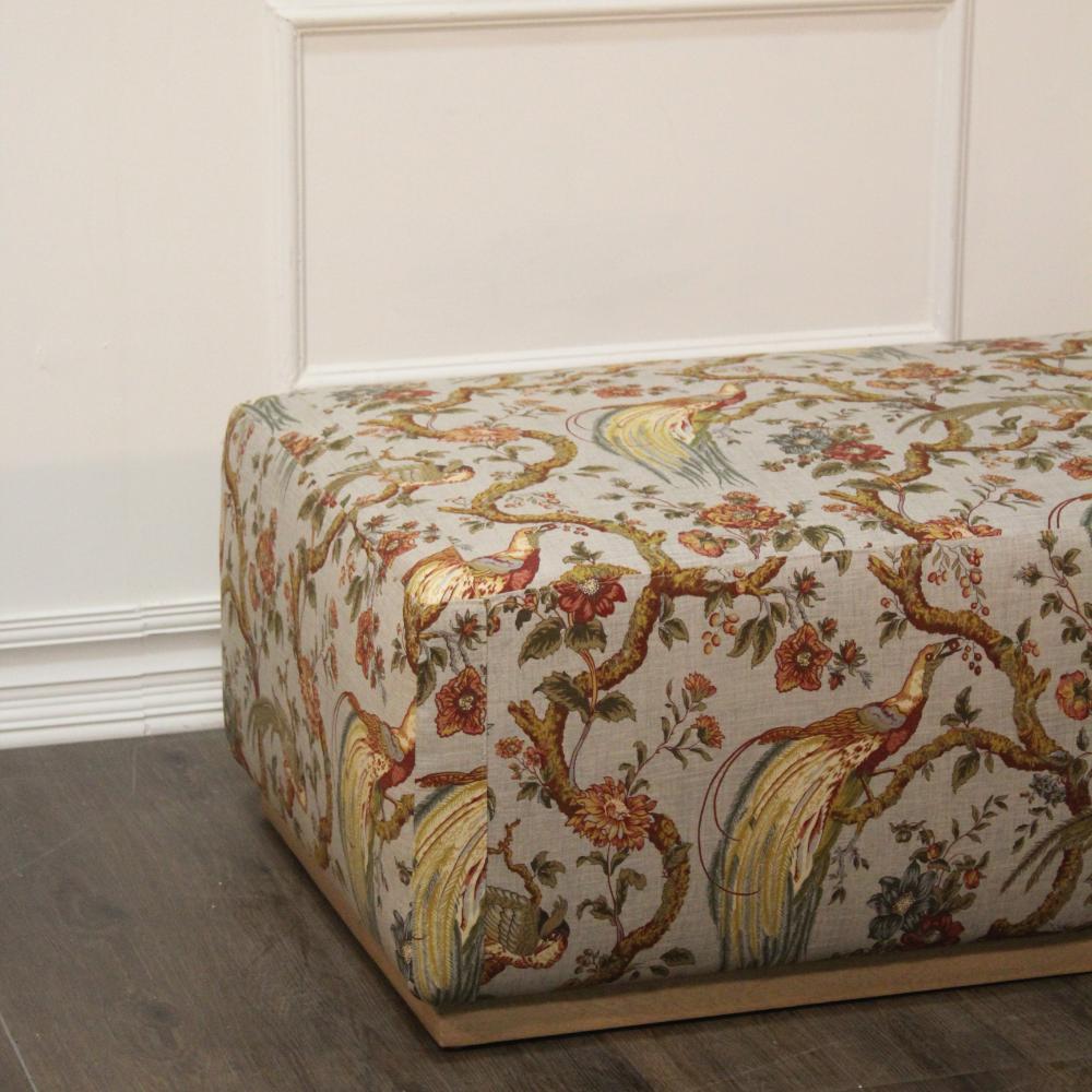 Peninsula Home Morriis Fabric Rectangular Ottoman