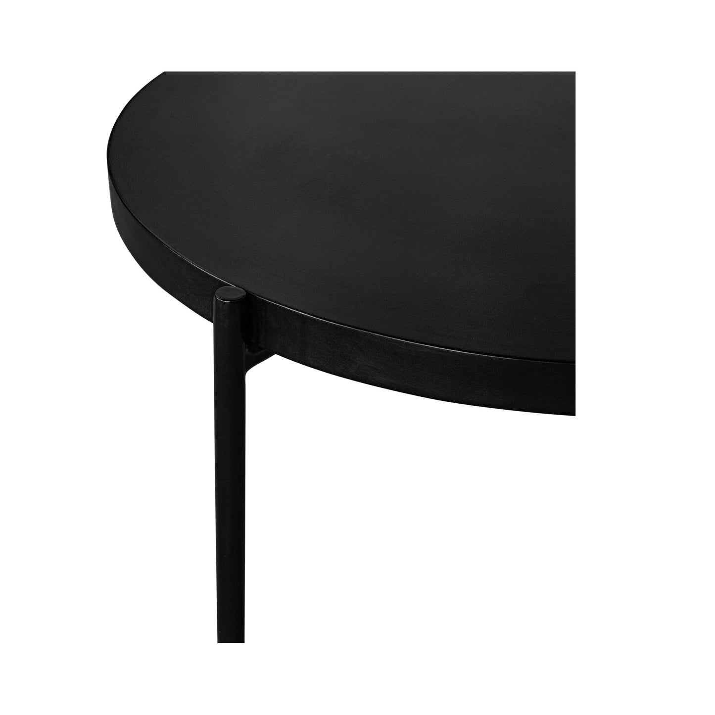 Moe's Home Mendez Concrete & Black Round Outdoor Coffee Table