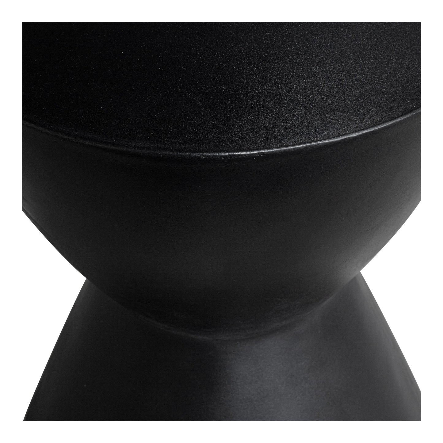 Hourglass Concrete Black Outdoor Stool