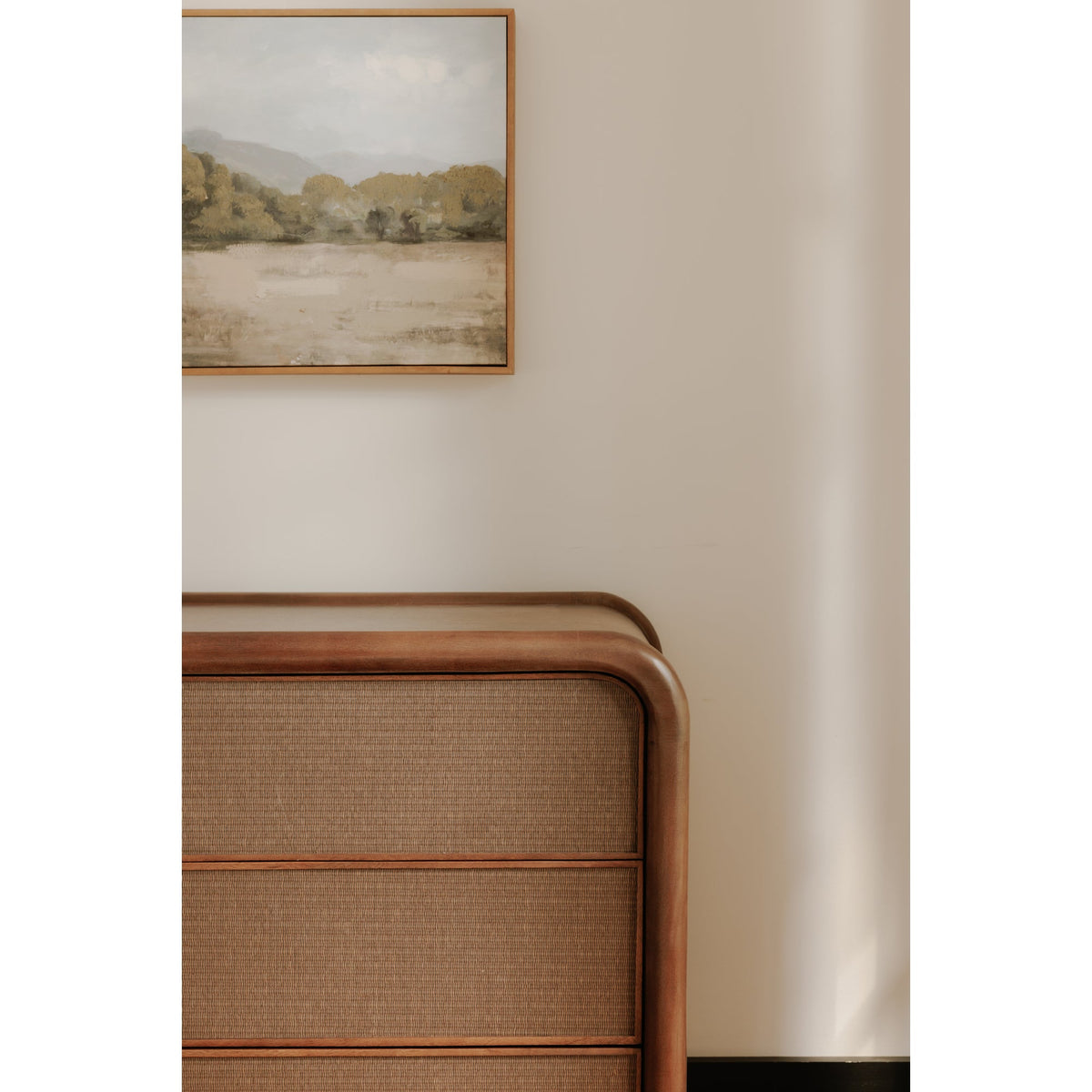 Moe's Home Rye Wood Warm Brown 3 Drawer Nightstand