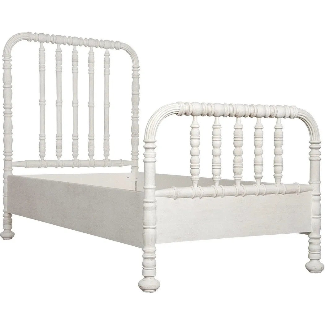 Bachelor Wood White Wash Queen Bed