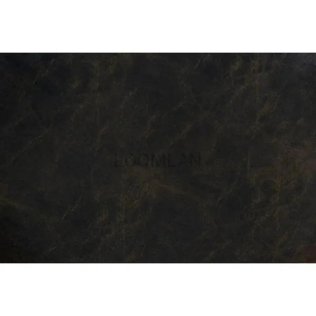 Backless Swivel Counter Stool Black Leather Seat 24"H - LOOMLAN - Sunny D - Counter Stools