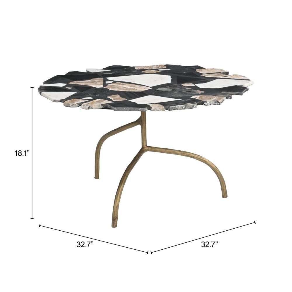 Zuo Modern Baia Terrazzo Top Round Coffee Table