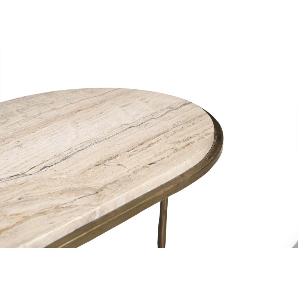 Beale Marble Top Oval Coffee Table