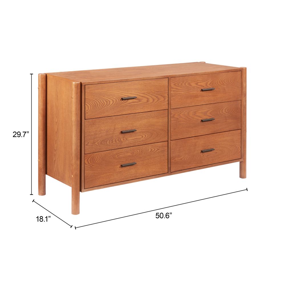 Zuo Modern Beleza Six Drawers Wood Dresser