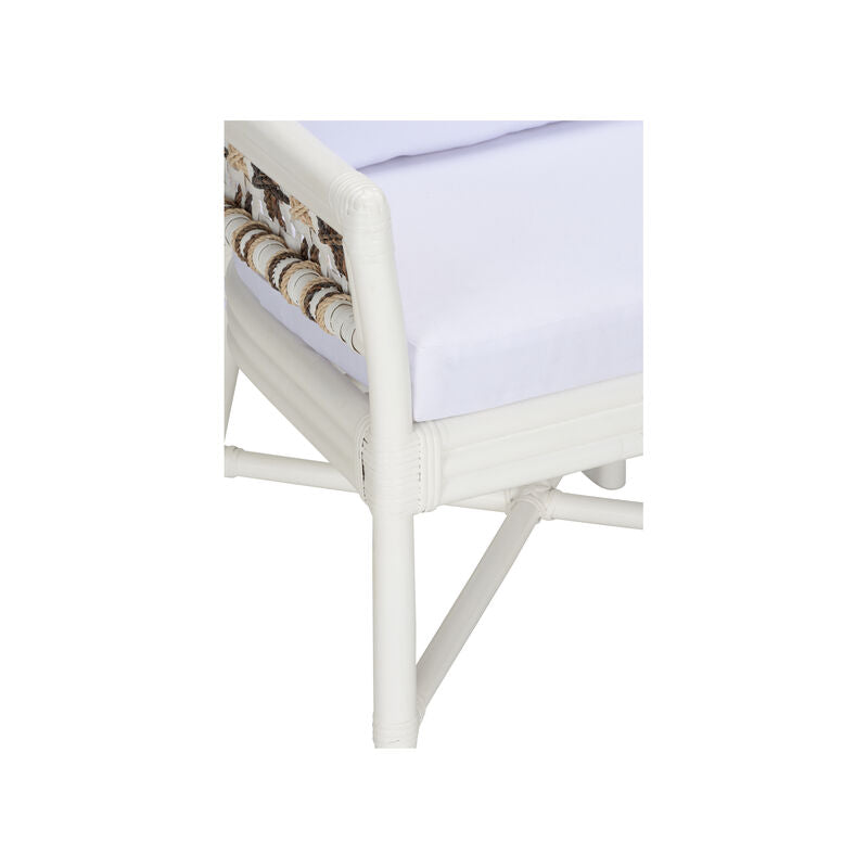 Wildwood Bianco White Rattan Frame Arm Chair