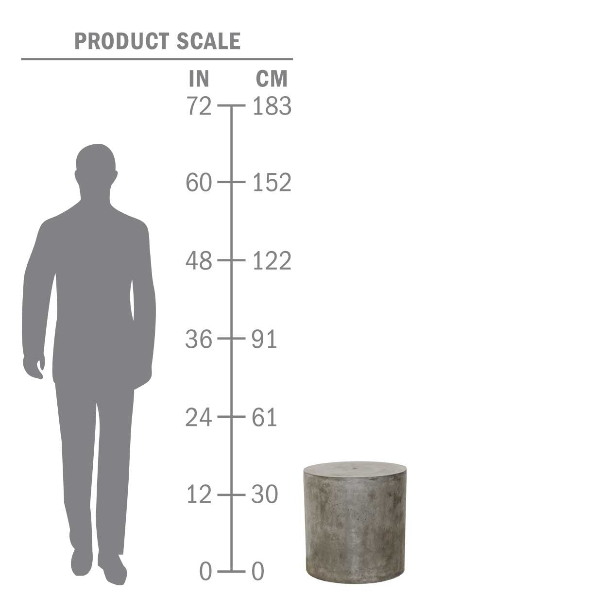 Bill Accent Table - Slate Grey Outdoor End Table-Outdoor Side Tables-Seasonal Living-Sideboards and Things