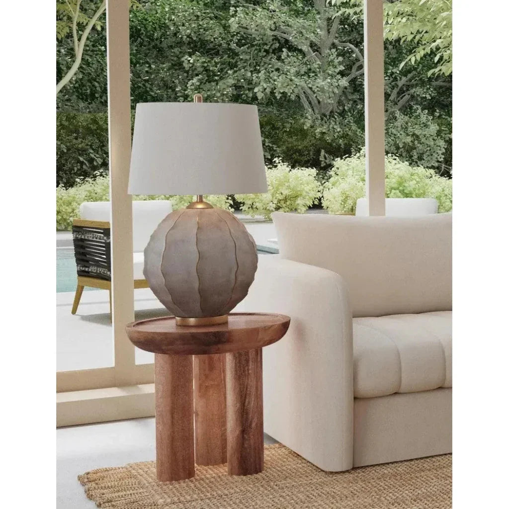 Blair Wood Brown Round End Table - LOOMLAN - Bassett Mirror - Side Tables