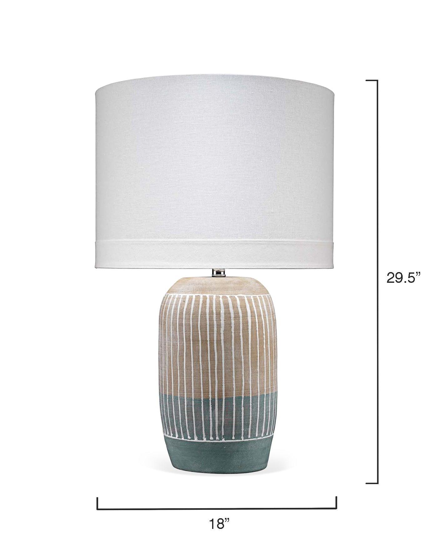 Jamie Young Blue Ceramic Flagstaff Table Lamp