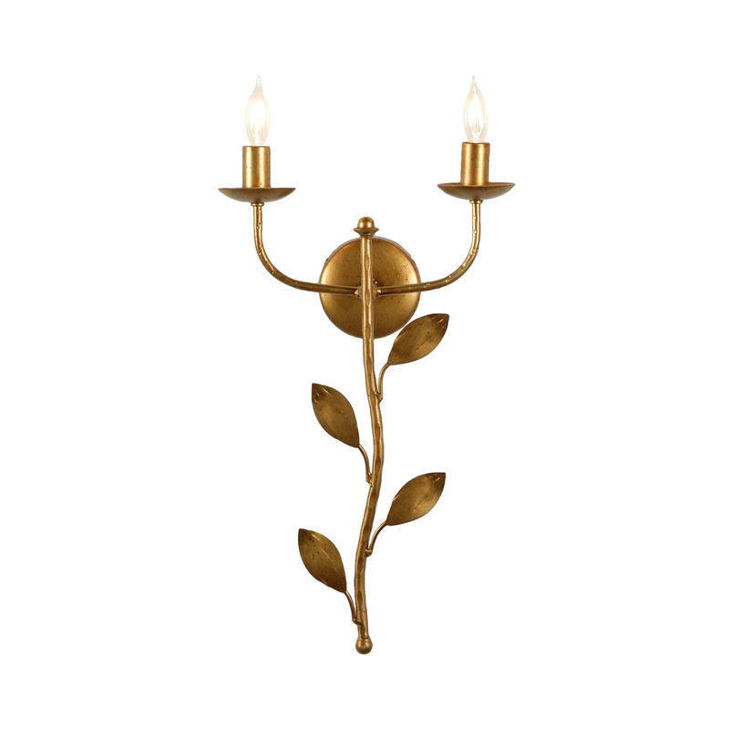 Chelsea House Botanical Leaf Design Wall Sconce