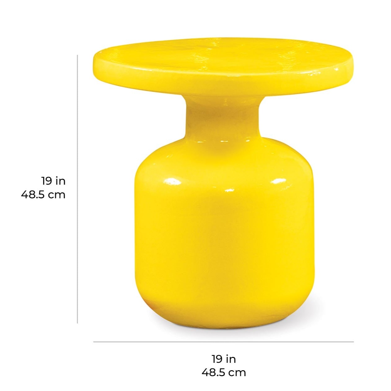 Bottle Accent Table - Navy Blue Outdoor End Table-Outdoor Side Tables-Seasonal Living-Sideboards and Things