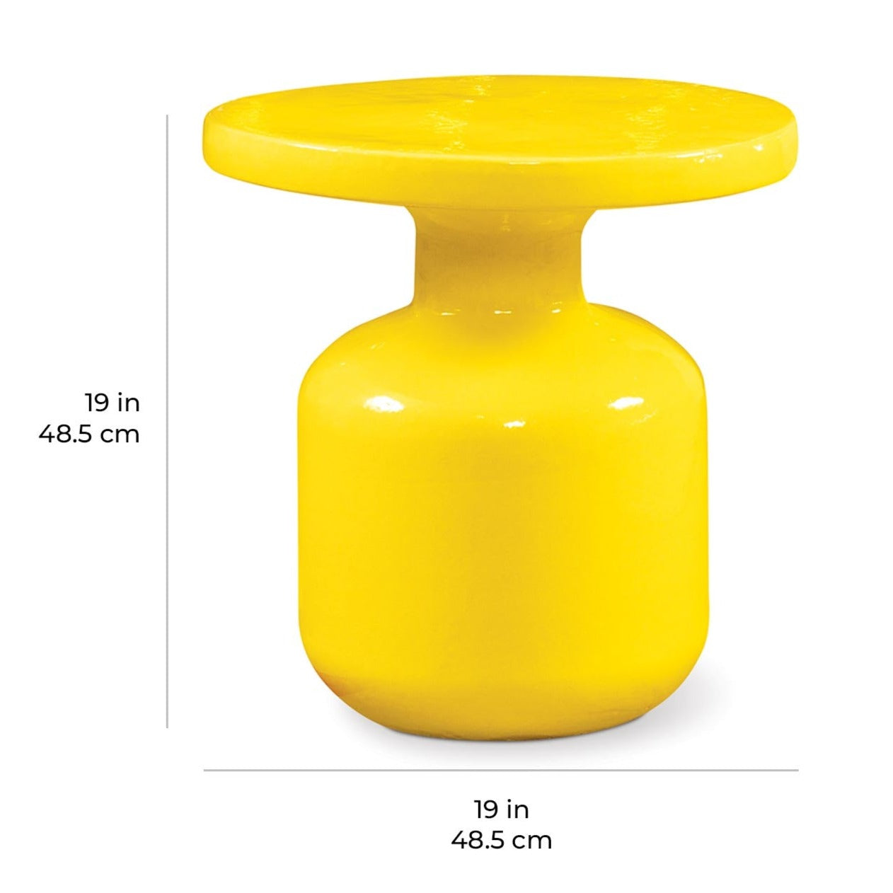 Seasonal Living Bottle Accent Table - White Outdoor End Table