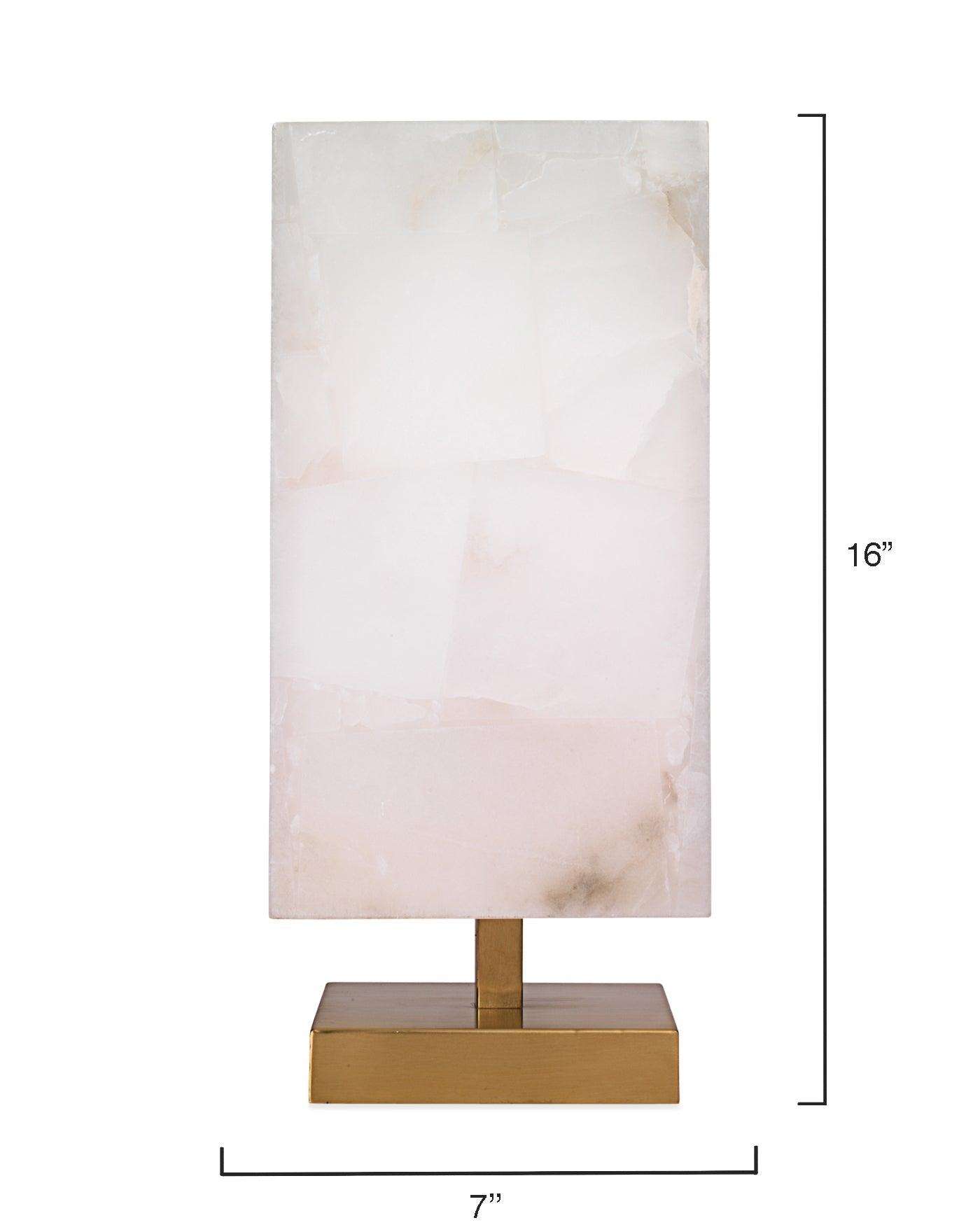 Jamie Young Brass Alabaster Ghost Axis Table Lamp