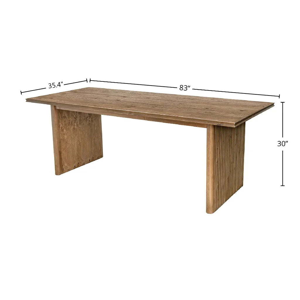 LH Home Britanica Wood Rectangular Dining Table