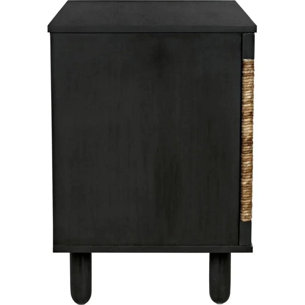 Brook Wood Black Sideboard With 2 Doors - LOOMLAN - Noir - Sideboards