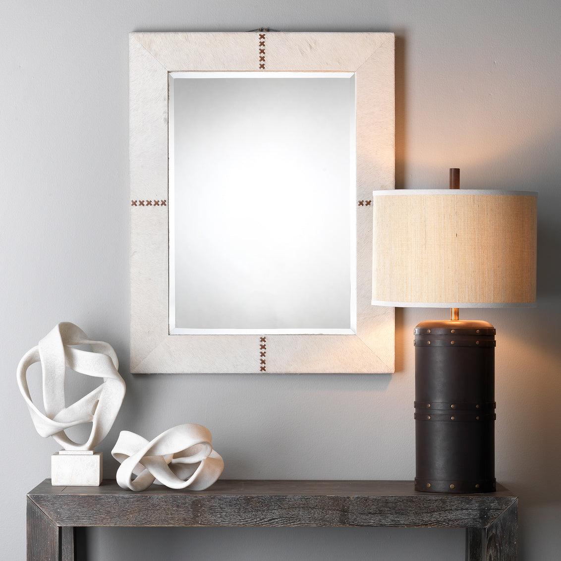 Brown Leather Barrel Table Lamp Table Lamps Sideboards and Things By Jamie Young