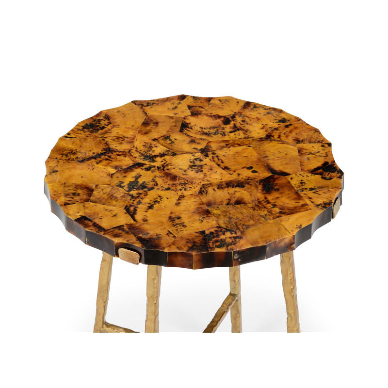 Chelsea House Brown Penshell Wooden Side Table