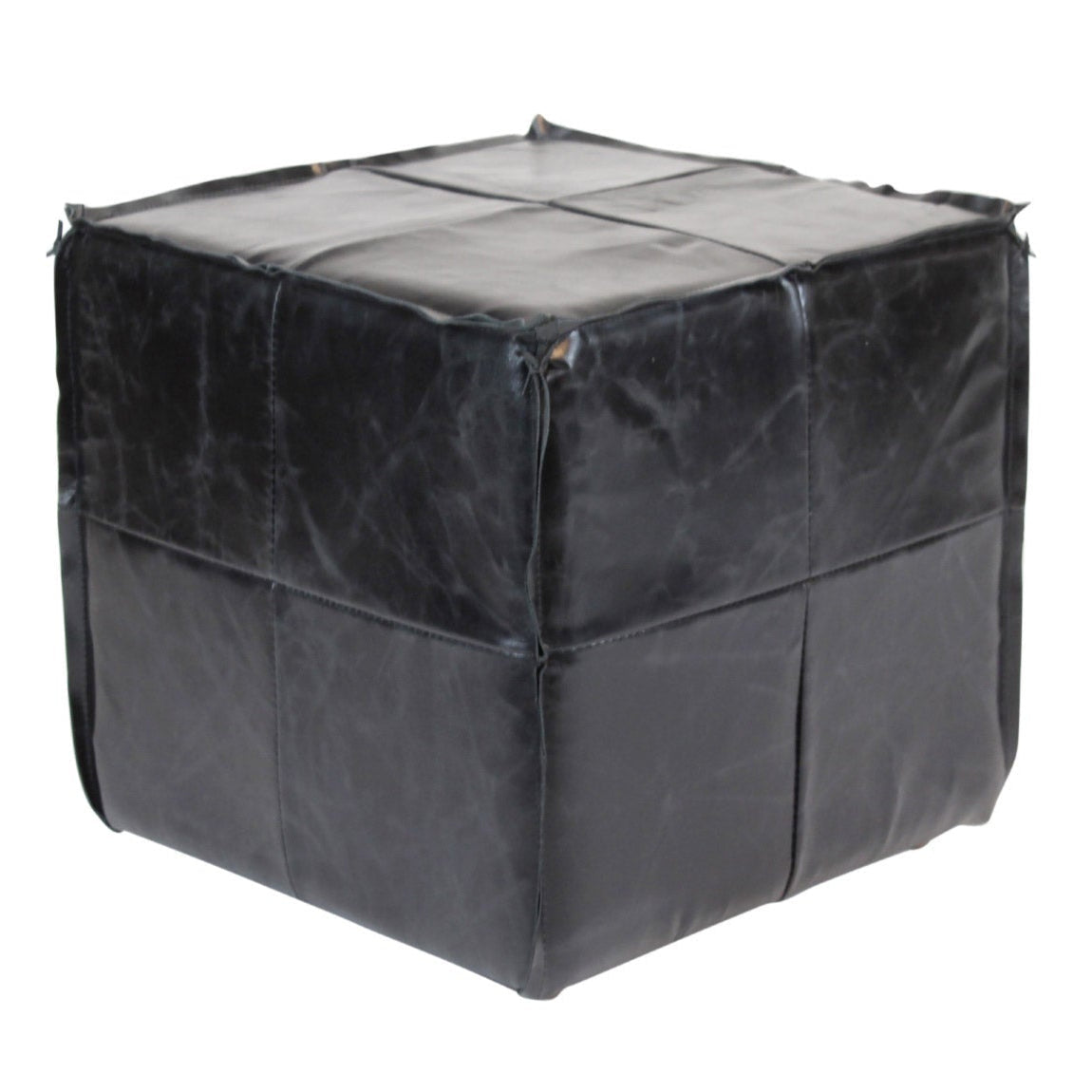 Argentinean Top Grain Leather Ottoman