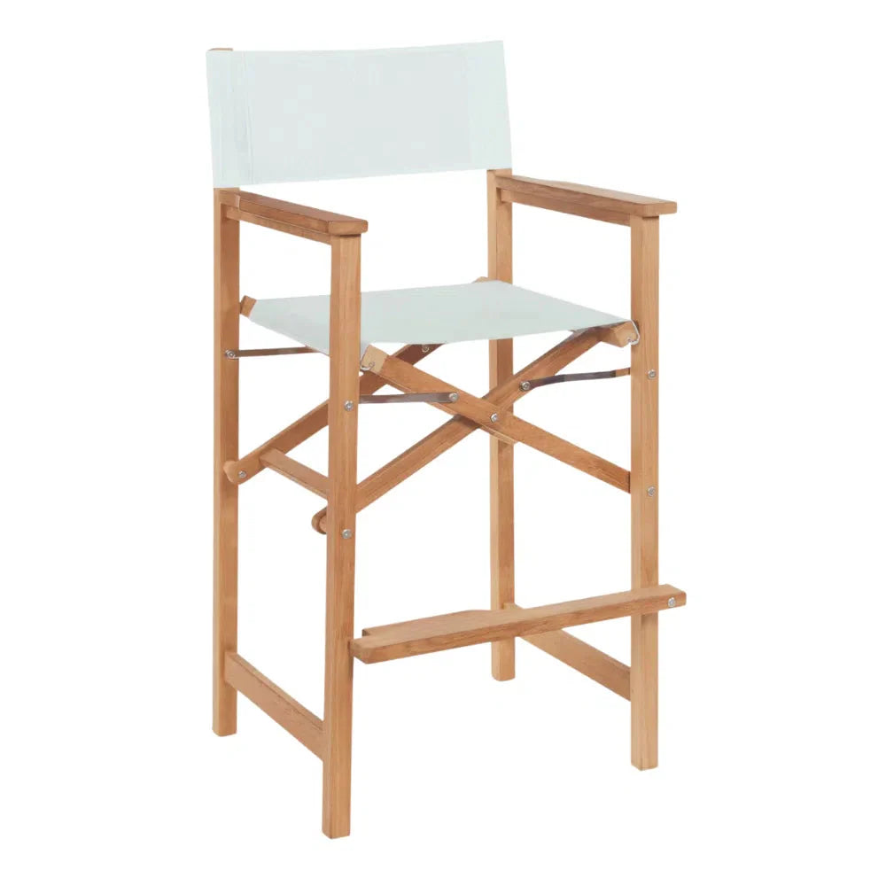 Captain Teak Outdoor Bar Armchair-Outdoor Bar Stools-HiTeak-White-Sideboards and Things
