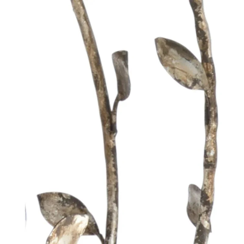 Wildwood Charlotte Rustic Silver Leaf Design Chandelier