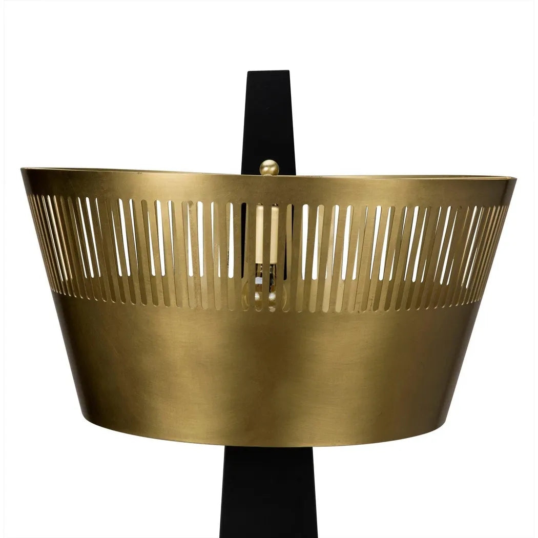 Claudius Floor Lamp, Black of Brass Steel