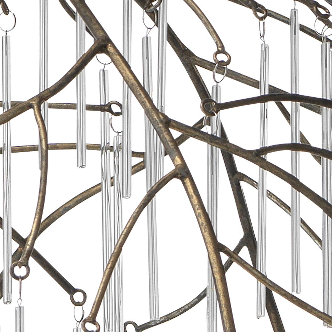 LOOMLAN Coastal Style Brass Glass & Glass Vine Pendant