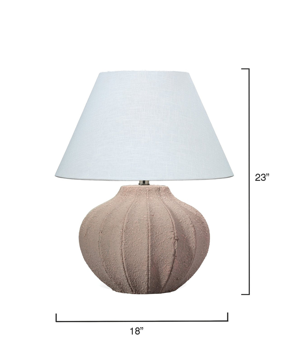 Jamie Young Coastal Style Grey Ceramic Clamshell Table Lamp