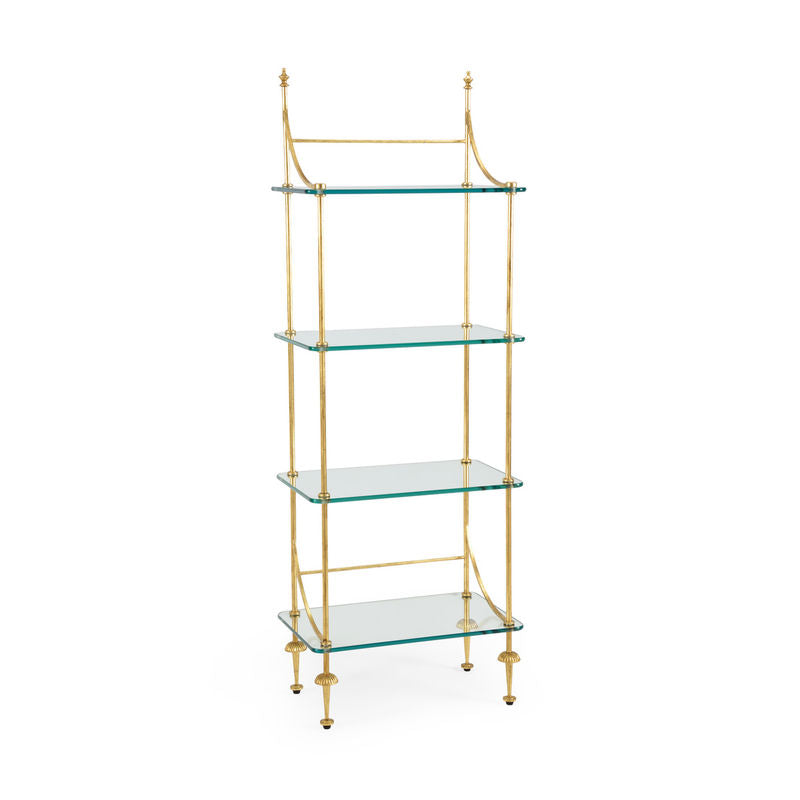 Coleman Gold Metal Frame Etagere-Etageres-Chelsea House-LOOMLAN