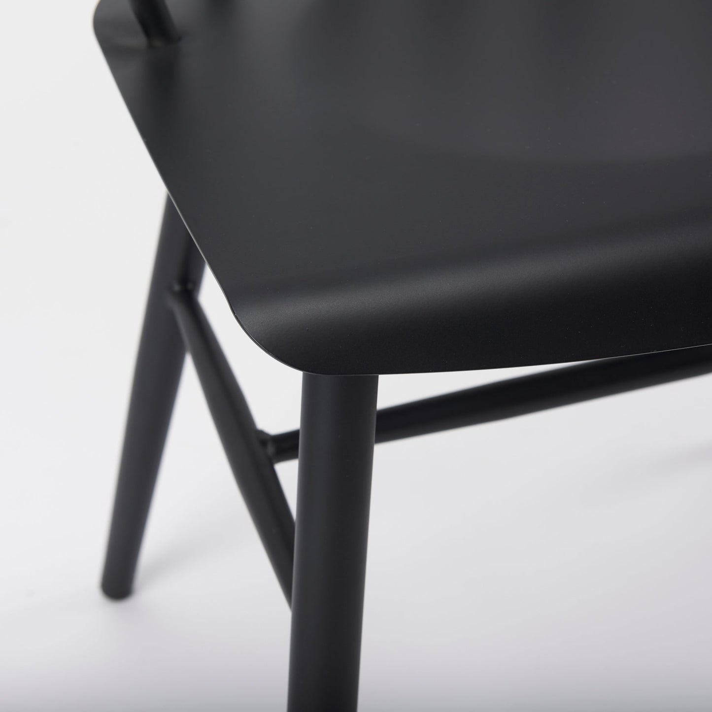 Mercana Colin Black Metal Armless Dining Chair (Set of 2)