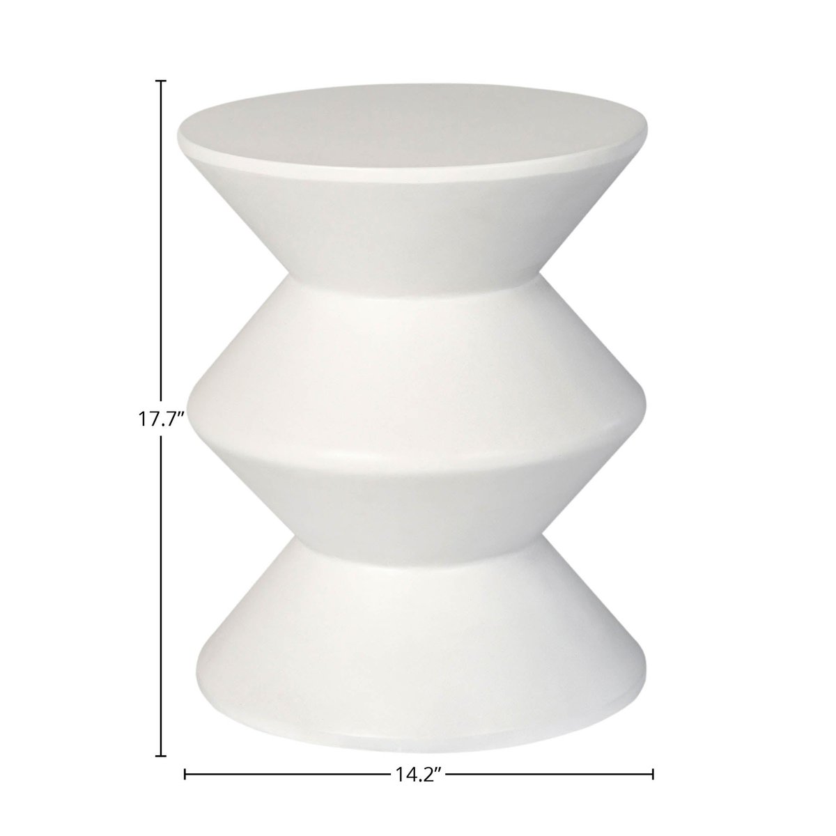LH Home Concrete Inverted Concrete Outdoor Side Table