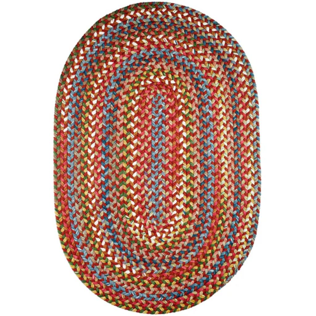 Rhody Rug Country Jewel Braided Oval Reversible Outdoor Area Rugs