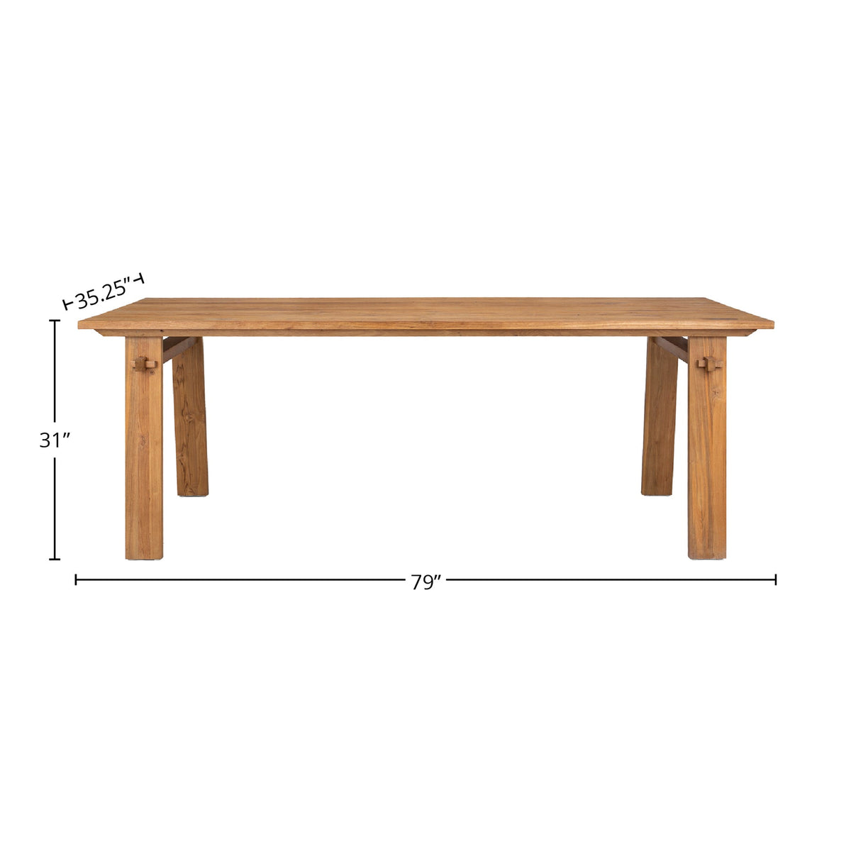 LH Home D-Bodhi Artisan Wood Brown Rectangular Dining Table