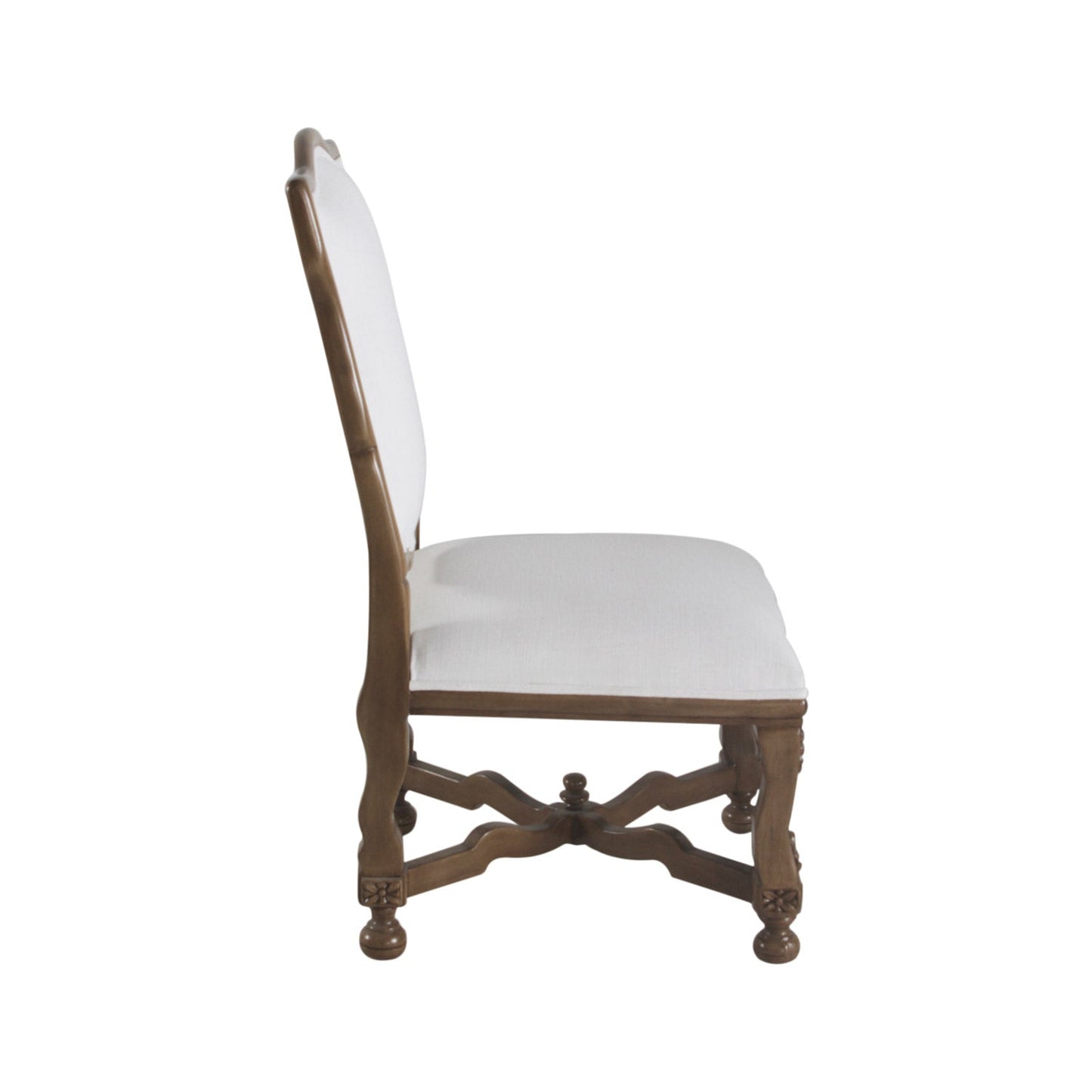 Peninsula Home Victoria White Fabric Armless Dining Chair