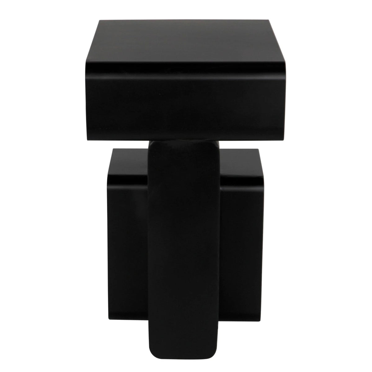 Noir Danville Industrial Steel Side Table