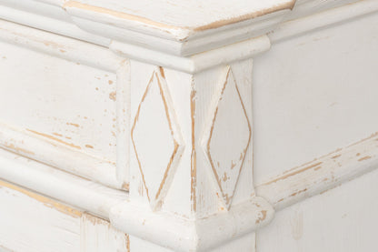Diamond Wall Sideboard Whitewash With Drawers-Sideboards-Sarreid-LOOMLAN